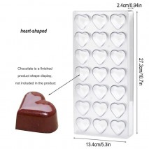 Plastic Chocolate Mould Heart Shaped