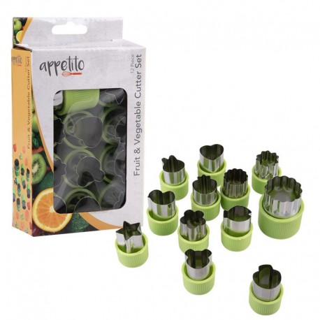 Appetito Fruit & Vegetable Cutters 12pc