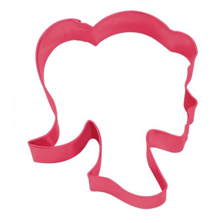 Doll Head Cookie Cutter 9cm (Fuschia)