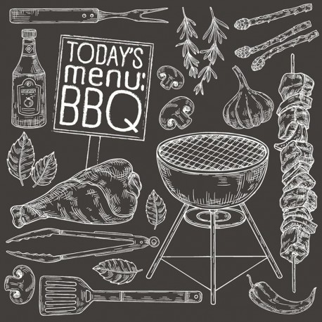 P+D LUNCHEON NAPKINS - BBQ TODAY