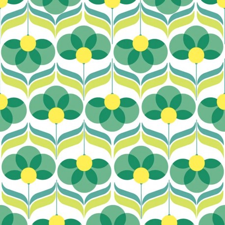 P+D LUNCHEON NAPKINS - GEO FLOWERS - GRE