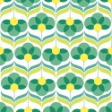 Paper + Design Luncheon Napkins -Geo Flowers Green