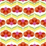 P+D LUNCHEON NAPKINS - GEO FLOWERS - RED