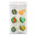 Cake Craft Ninja Turtles Sugar Decorations - 6 piece pack