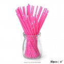 Cake Craft Pop Sticks Pink 50pk 6inch