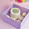 Cake Craft Bento 5 Hole Cupcake & Cake Box - Lilac 10x10x5inch