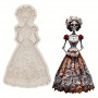 Silicone Mould Woman Skeleton in Dress