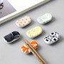 Assorted Rect Ceramic Chopstick Rest 1pc