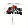 Cake Topper Bday American Football Blk