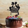 Cake Topper Game Over Wedding Blk