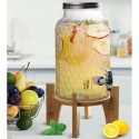 Artcraft Glass Beveridge dispenser with wooden stand 5.8L