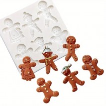 Silicone Mould Gingerbred Men 6 cavity
