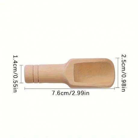 Mini Wooden Spice Scoop 1pc