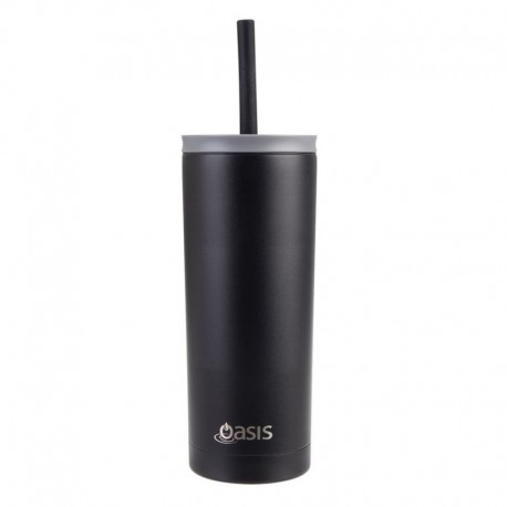 Oasis Super Sipper w Straw 600ml Black