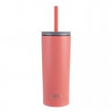 Oasis Super Sipper with Silicone Straw 600ml Coral