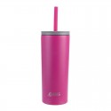 Oasis Super Sipper with Silicone Straw 600ml Fuchsia