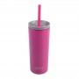 Oasis Super Sipper w Straw 600ml Fuchsia