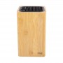 Appetito Sq Universal Knife Block Bamboo