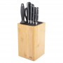 Appetito Sq Universal Knife Block Bamboo