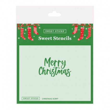 Sweet Sticks Christmas Script Stencil