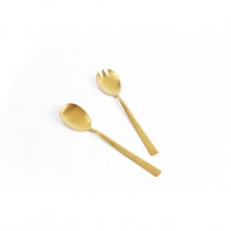 G&T Satin Gold Salad Server 2pc