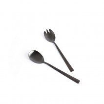 G&T Satin Black Salad Server 2pc