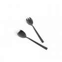 GABEL & TELLER Satin Black 2 Piece Salad Server Set