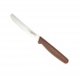 KH Kharve Utility Knife Serrated 10cm - Brown