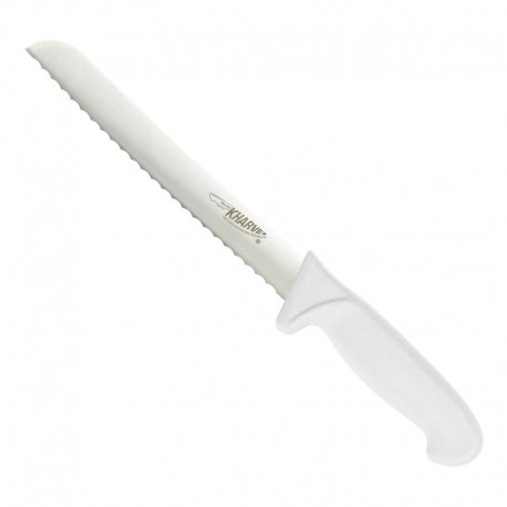 KH Kharve Bread Knife Serrated 20cm White