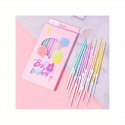 Pastel Rainbow Colour Candles 12p Skinny