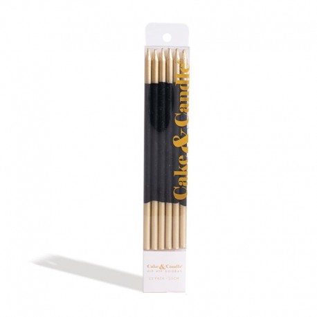 C&C Candles Double Dipped - Black/Gold 12 pack