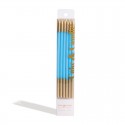 C&C Candles Double Dipped - Blue/Gold 12 pack