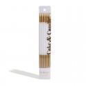 C&C Candles Double Dipped - White/Gold 12 pack