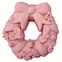 Silicone Cake Mould Christmas Wreath Pnk