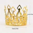 Cake Topper Gold Crown Diamante Large