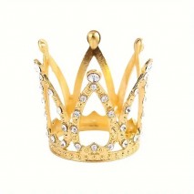 Cake Topper Gold Crown Diamente Sml