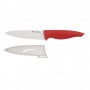 Savannah Ceramic Prep Knife & Sheath - White & Red 13cm