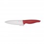 Savannah Ceramic Prep Knife & Sheath - White & Red 13cm