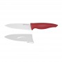 Savannah Ceramic Prep Knife & Sheath - White & Red 13cm