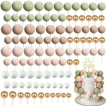 Cake Topper Balls 108pc - Earthy Tones