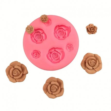 Silicone Mould Roses 16 cavity Lge & Sml