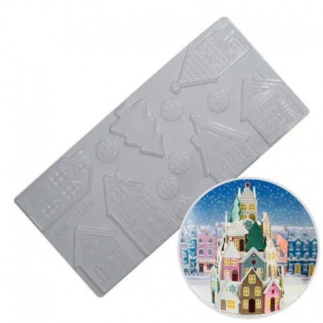 BWB Chocolate Mould - Christmas House - 1 Piece