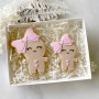 Little Biskut Gingerbread Girl with Bow Cutter & Debosser Set