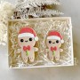 Little Biskut Gingerbread Man with Santa Hat Cutter & Debosser Set