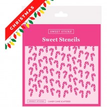 Sweet Sticks Candy Cane Scattered Stencil