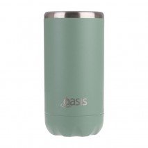 Oasis Stainless Steel Double Wall Insulated Cooler Can 330ml Sea Green