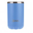 Oasis Stainless Steel Double Wall Insulated Cooler Can 375ml Blue