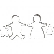 Avanti Gingerbread Family Cookie Cutters 4 Piece Set