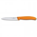 Swiss Classic Paring Knife 10cm Straight Edge Victorinox 6.7706.L119 Orange