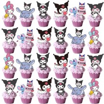 Cupcake Toppers Kuromi 24pc